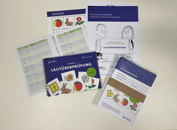 Lautüberprüfung (Basis-Set) mit Bilderbuch, Lautprüfbogen und 50 Protokoll- und Auswertungsbögen