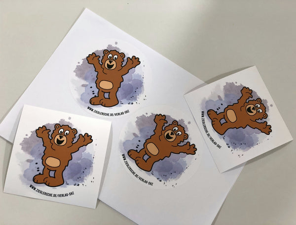 Wuschelbär-Sticker